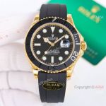 Clean Factory Replica Rolex Yacht-Master 42mm Yellow Gold watch with 2836 Movement